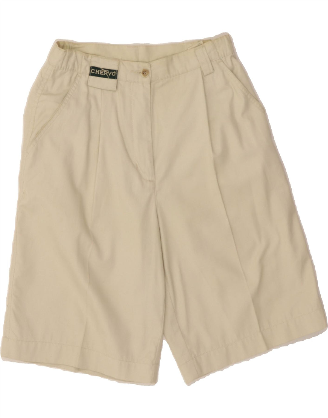 CHERVO Womens Pegged Chino Shorts EU 38 Medium W28  Beige Cotton Vintage Chervo and Second-Hand Chervo from Messina Hembry 