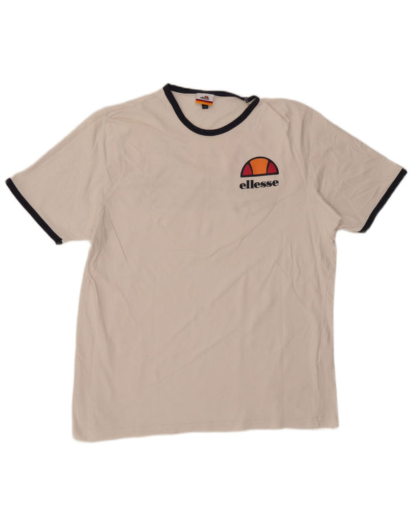 Tricou grafic pentru bărbați Ellesse Top 4XL Bumbac alb