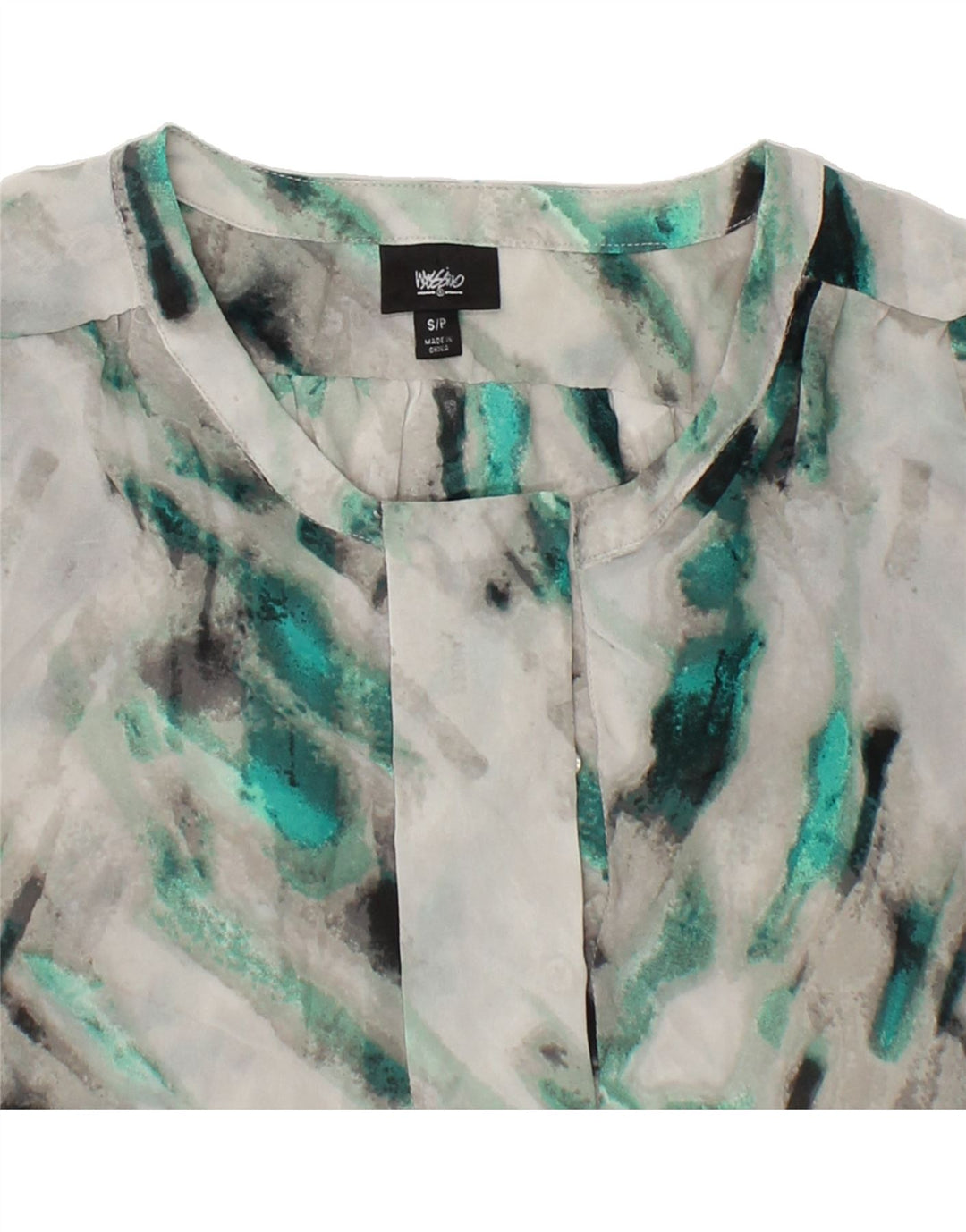 MOSSIMO Womens Abstract Pattern Long Sleeve Shift Dress UK 10 Small Grey Vintage Mossimo and Second-Hand Mossimo from Messina Hembry 