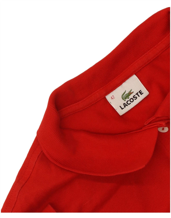 Tricou polo Lacoste pentru femei Mărimea 42 Roșu mare