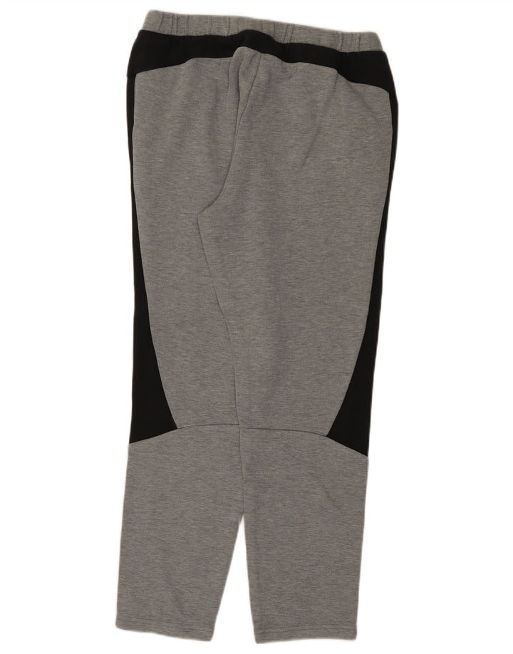 Pantaloni de trening Puma pentru bărbați, bumbac color bloc, gri mediu