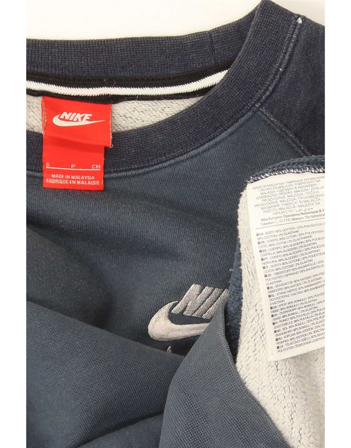Hanorac pentru bărbați Nike Pulover mic, albastru bleumarin, bumbac color bloc