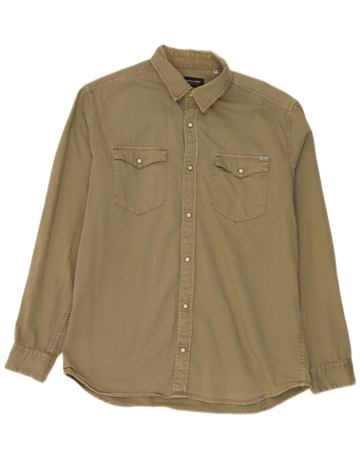 Cămașă de blugi Jack & Jones pentru bărbați XL kaki
