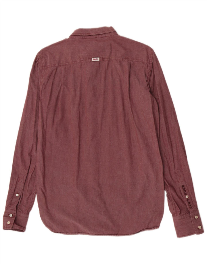 Cămașă pentru bărbați Superdry Bumbac Burgundy Mediu