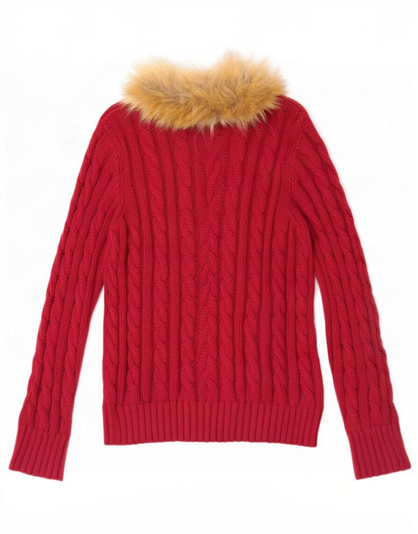 Pulover cardigan cu glugă pentru femei Joe Browns UK 16 mare bumbac maro