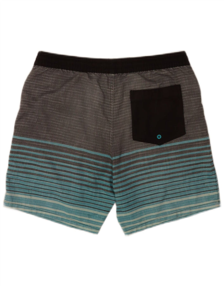 Pantaloni scurți de înot Quiksilver pentru bărbați mici W29 L7 poliester cu dungi gri