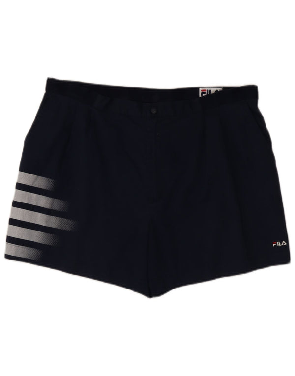 Pantaloni scurți casual Fila Pegged pentru bărbați IT 54 2XL W38 Bleumarin Poliester cu dungi
