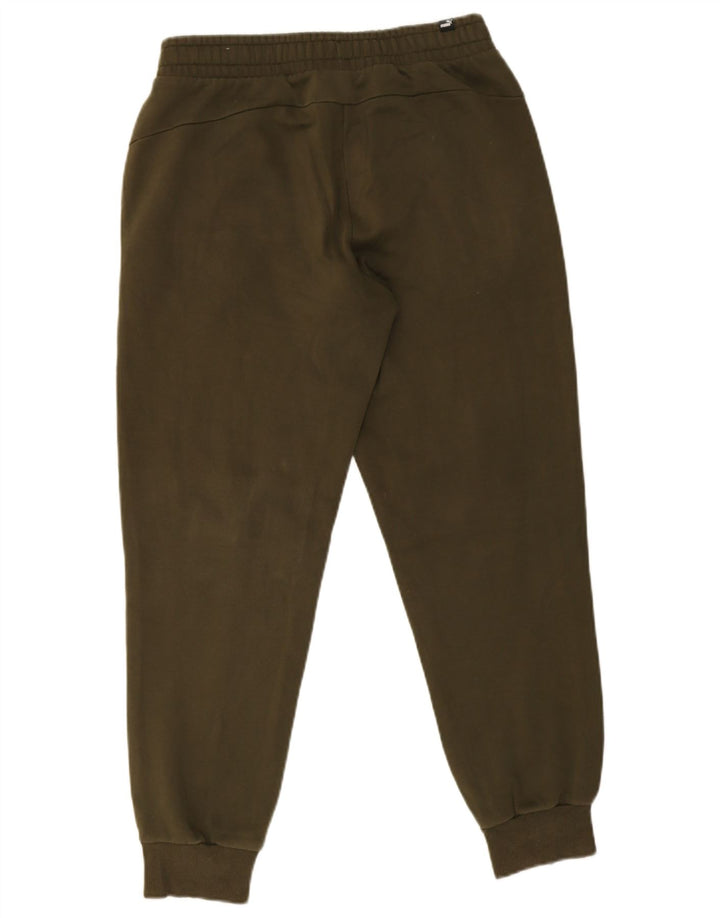 Pantaloni de trening Puma pentru bărbați Joggeri din bumbac verde mediu