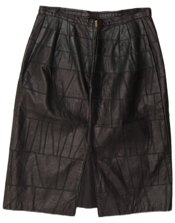 Fusta din piele vintage pentru femei W28 Small Black