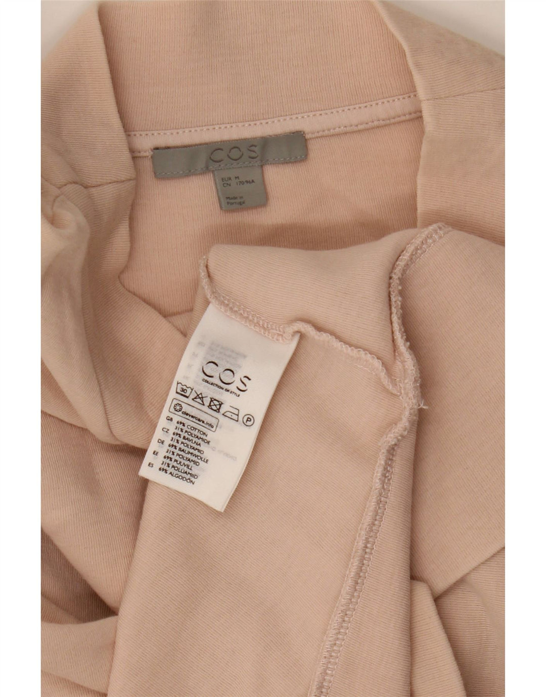 Pulover supradimensionat pentru femei Cos UK 14 Bumbac mediu bej