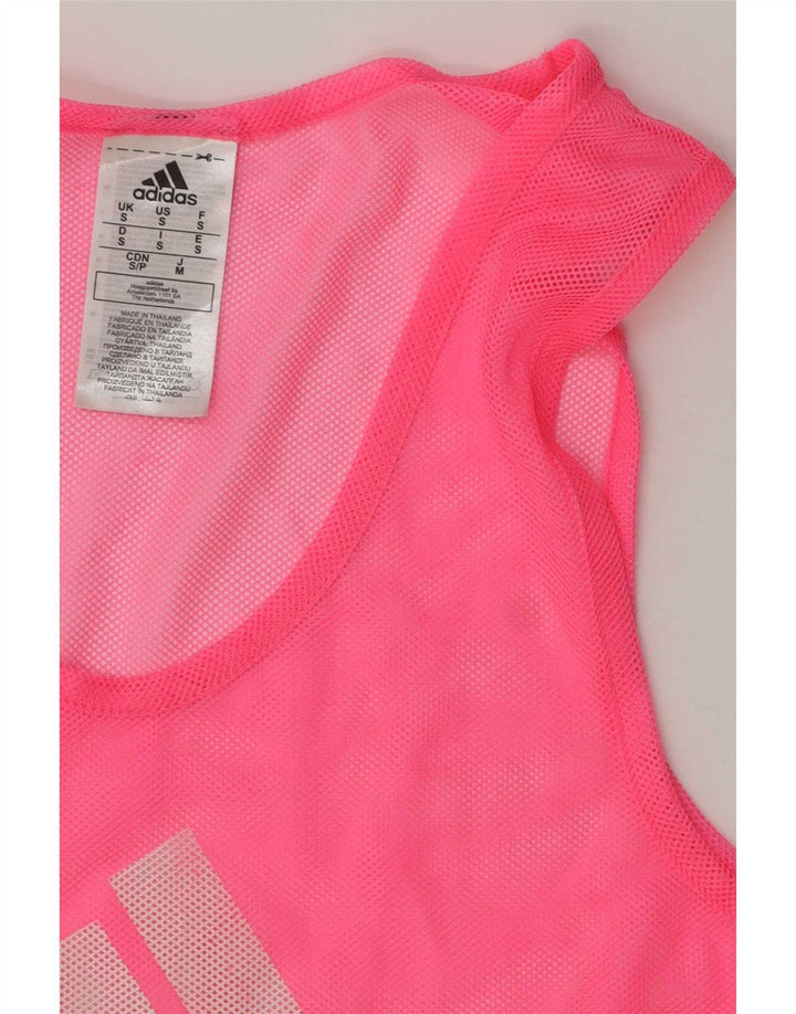 Vesta grafică pentru femei Adidas UK 10 Poliester roz mic