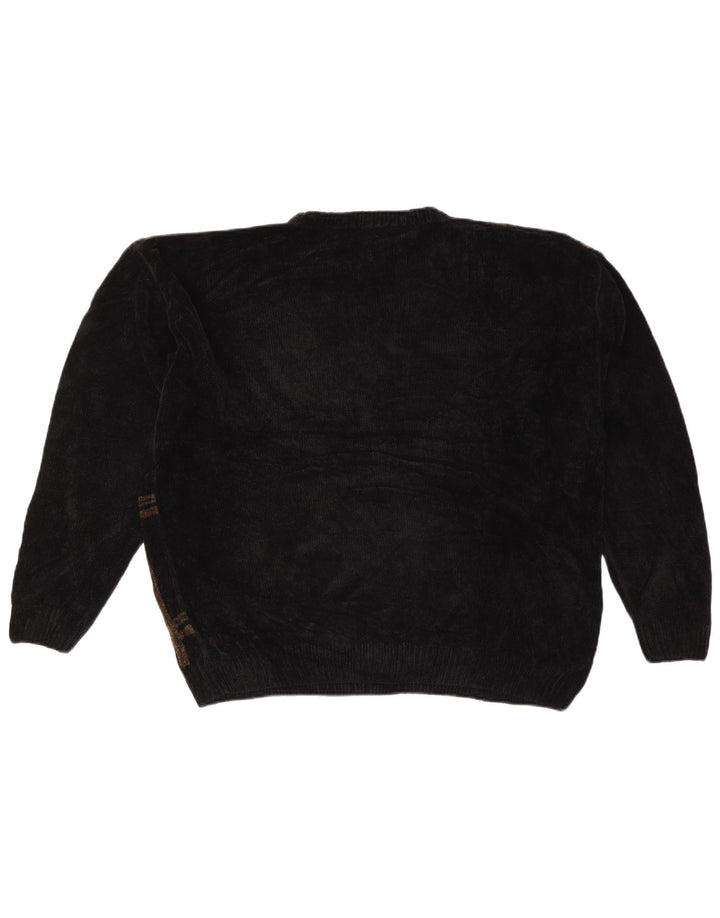 Pulover pentru bărbați DOCKERS cu decolteu rotund, XL, acrilic cu carouri negre