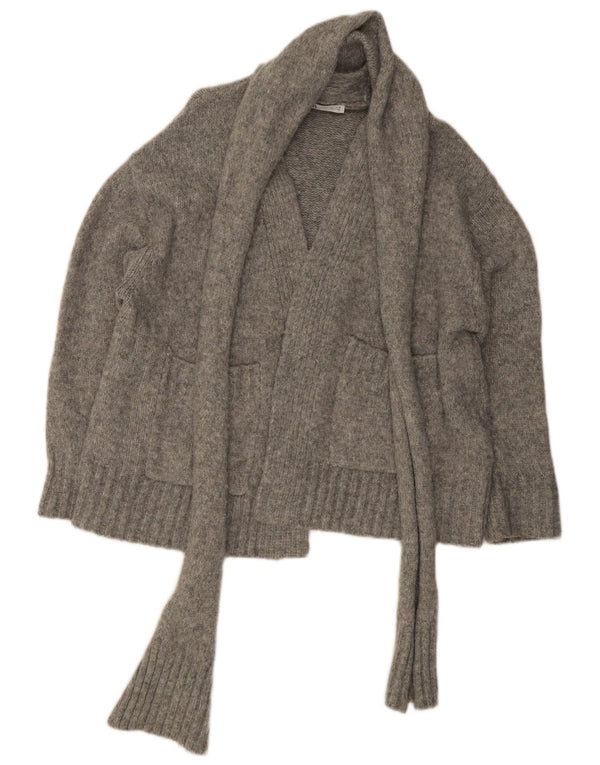 Pulover cardigan supradimensionat pentru femei Zara UK 16, mare, gri, nailon