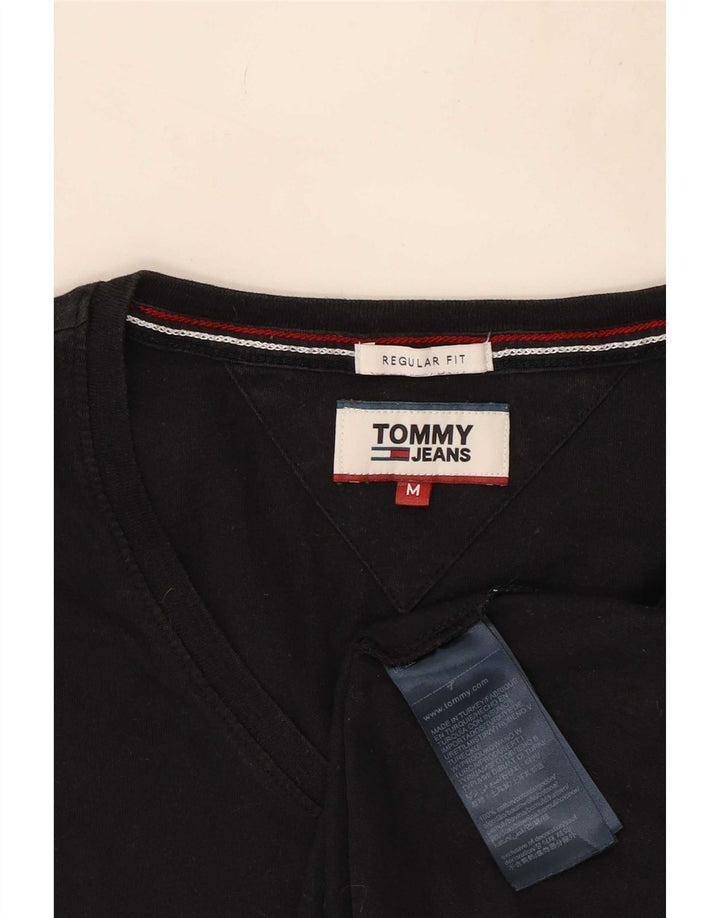 Tricou Tommy Hilfiger pentru bărbați, cu croiala normală, top mediu din bumbac negru