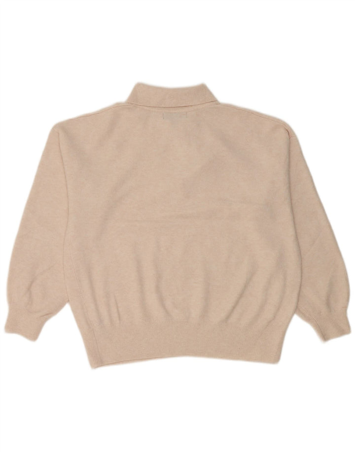 Marks & Spencer Pulover cu gât polo pentru femei UK 14 Medium Off White