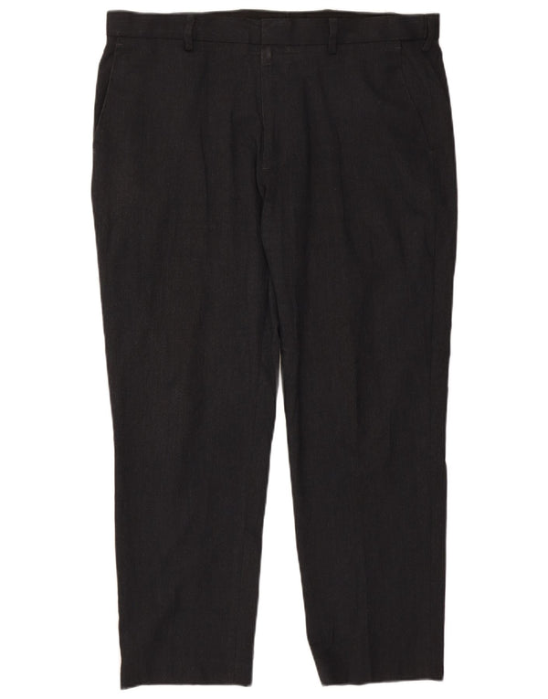 Pantaloni chino pentru bărbați Marks & Spencer, cu ajustare normală, L38 L29, poliester negru