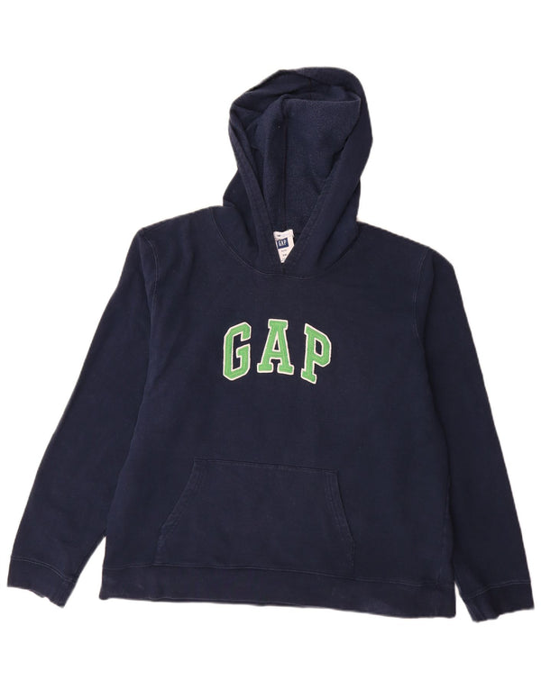 Gap Pulover cu glugă cu grafic pentru femei UK 20 2XL Bumbac bleumarin