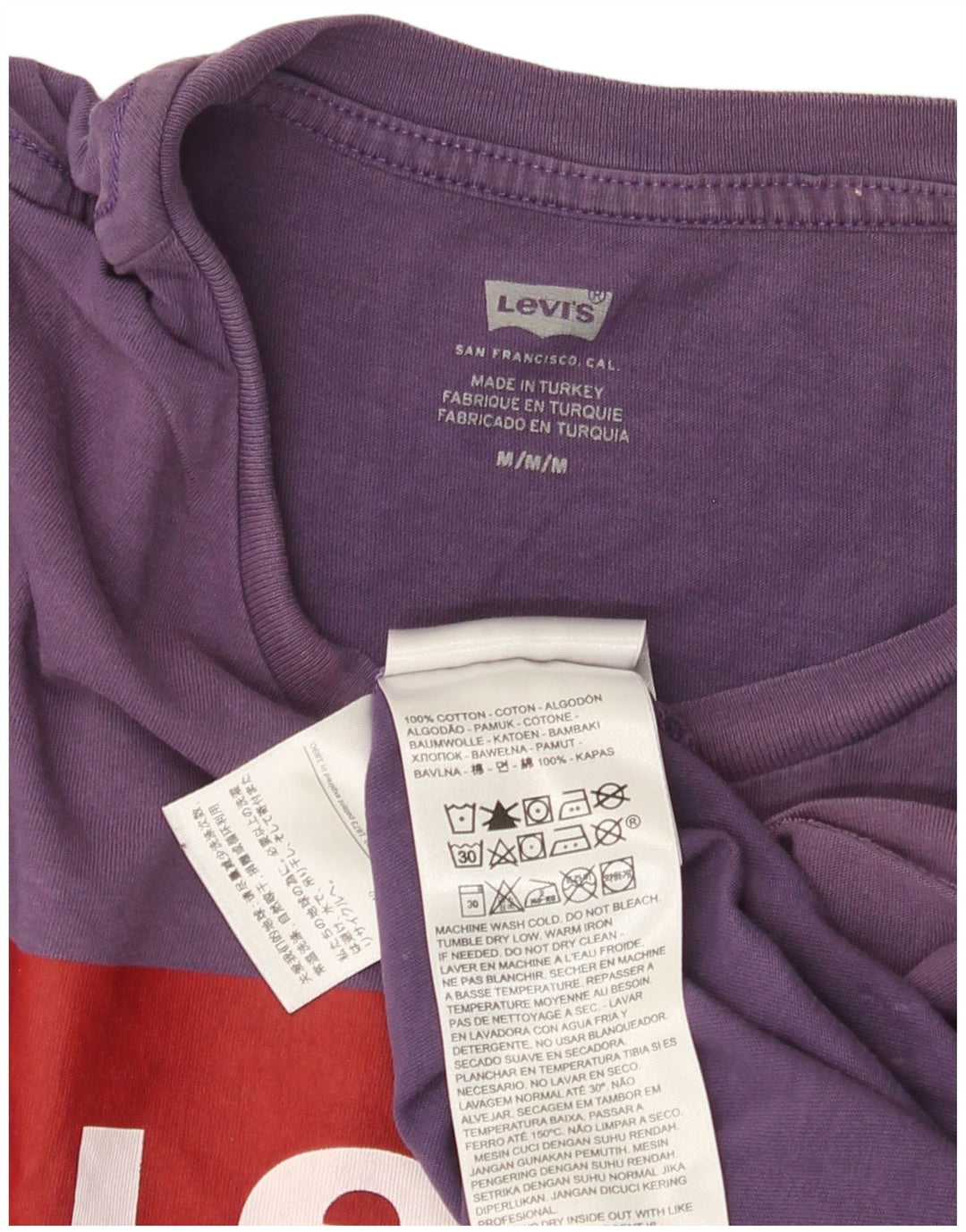 Tricou grafic Levi's pentru bărbați Top din bumbac violet mediu