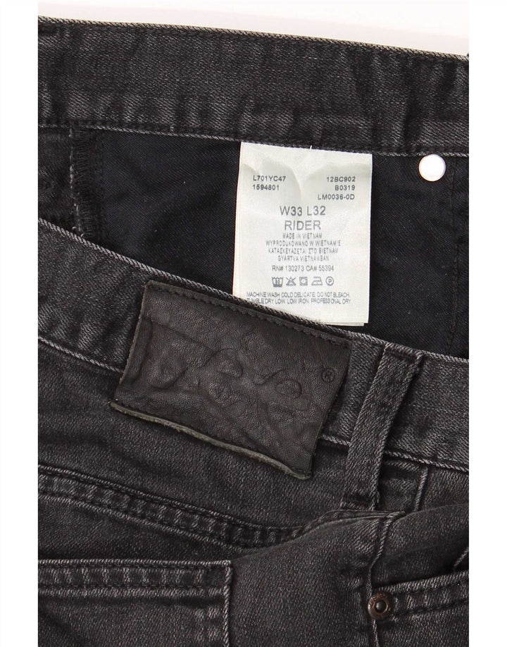Blugi Lee Rider Straight pentru bărbați W33 L29 bumbac gri