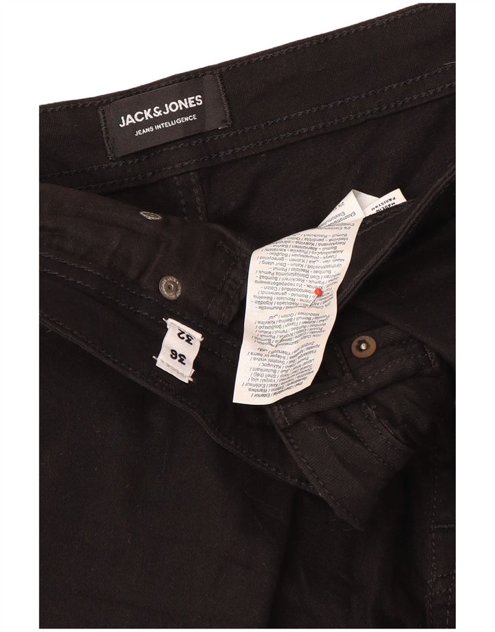 Blugi slim pentru bărbați Jack & Jones W36 L32 bumbac negru