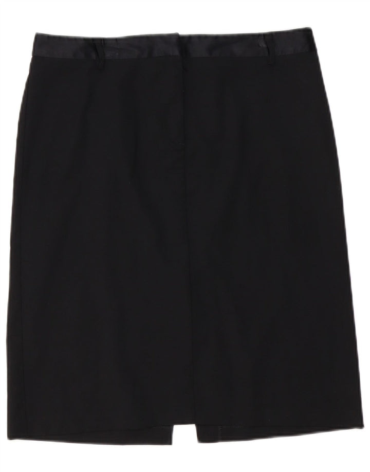 Fusta dreaptă pentru femei Benetton W32 Large Black