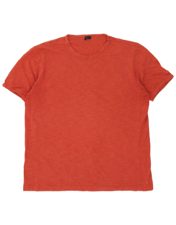 Tricou pentru bărbați Hugo Boss Slim Fit Top 2XL Portocaliu bumbac cu pete