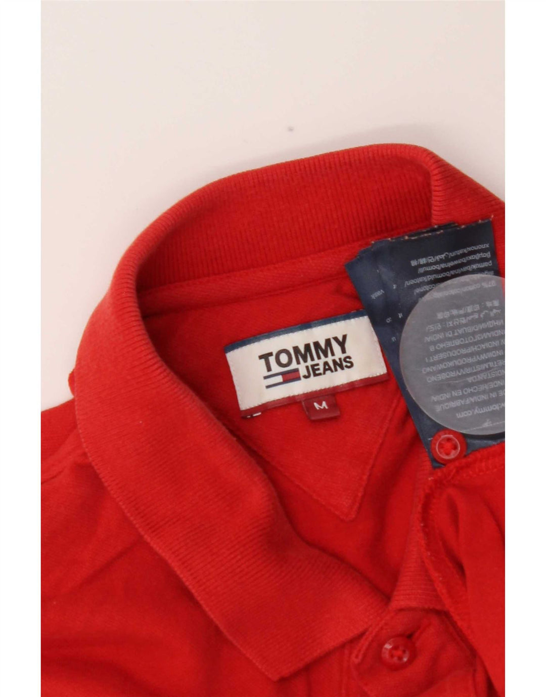 Tricou polo Tommy Hilfiger pentru bărbați, bumbac roșu mediu