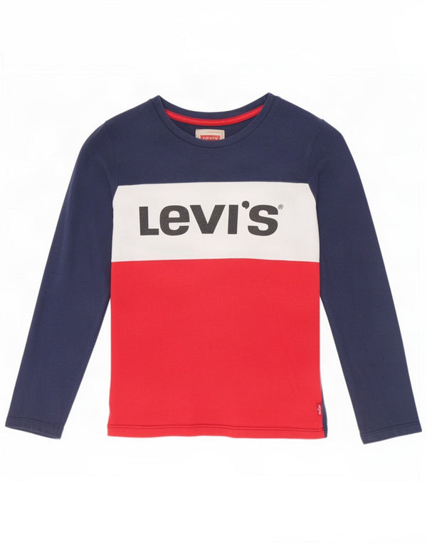 Bluză cu mânecă lungă cu grafică Levi's pentru băieți, 9-10 ani, albastru bleumarin