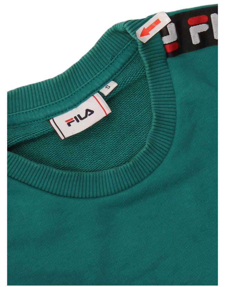 Hanorac cu grafică Fila pentru bărbați Pulover mic verde bumbac