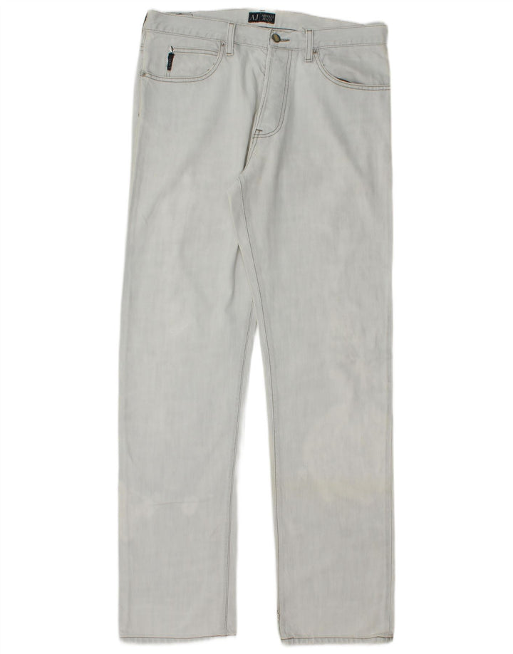 Blugi drepti pentru bărbați Armani W34 L34 Albastru