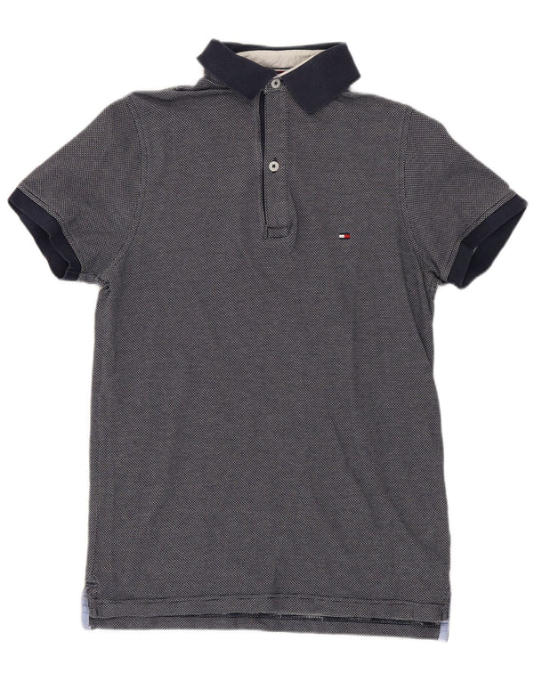 Cămașă polo pentru bărbați Tommy Hilfiger Slim Fit XS bleumarin, bumbac cu pete