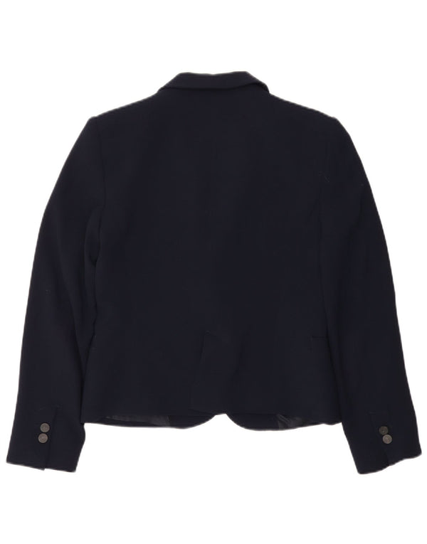 Blazer pentru femei Zara cu 1 nasture UK 12 Medium Bleumarin