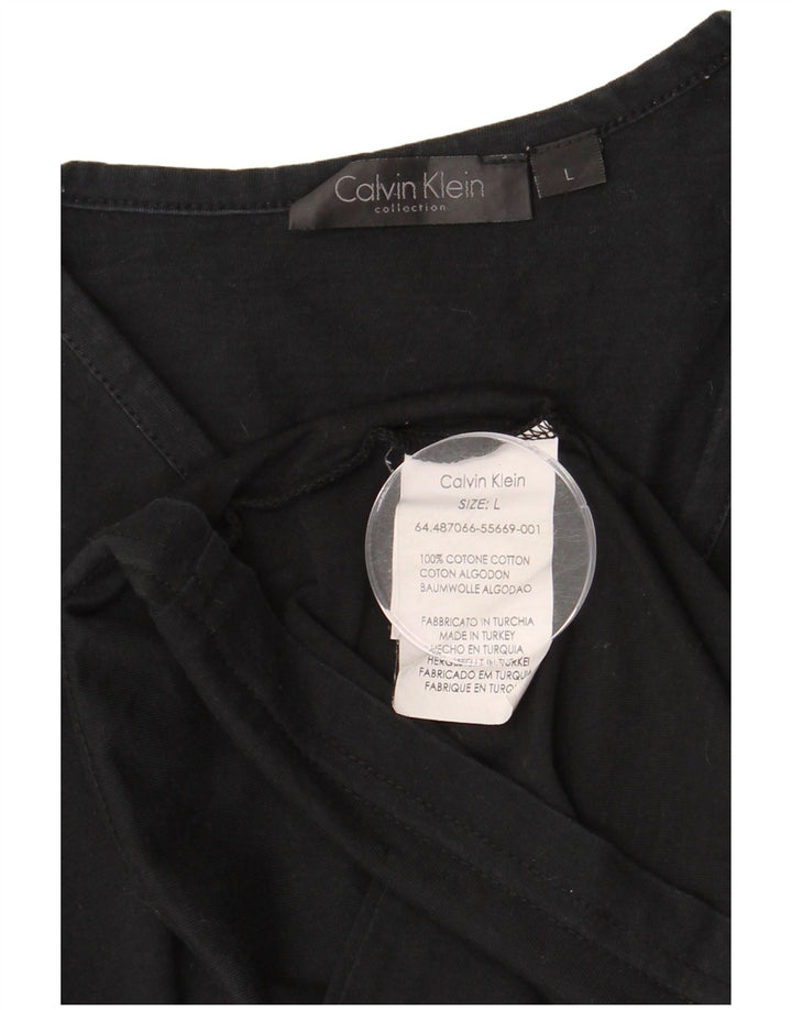 Tricou grafic pentru bărbați CALVIN KLEIN Top mare din bumbac negru