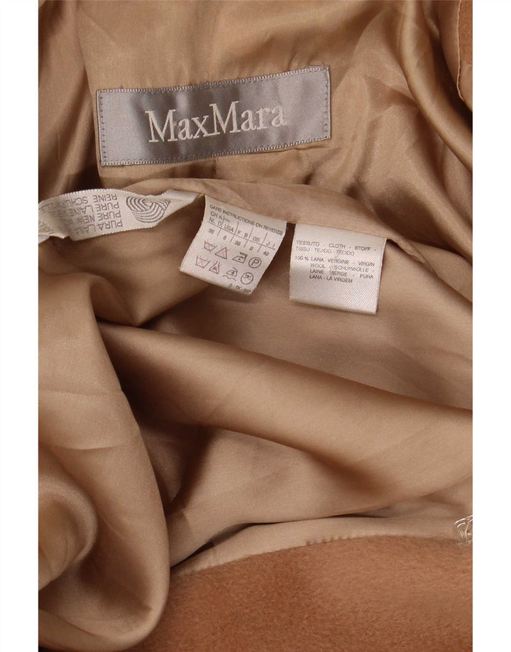 Max Mara Manton supradimensionat pentru femei, UK 8, lână, bej