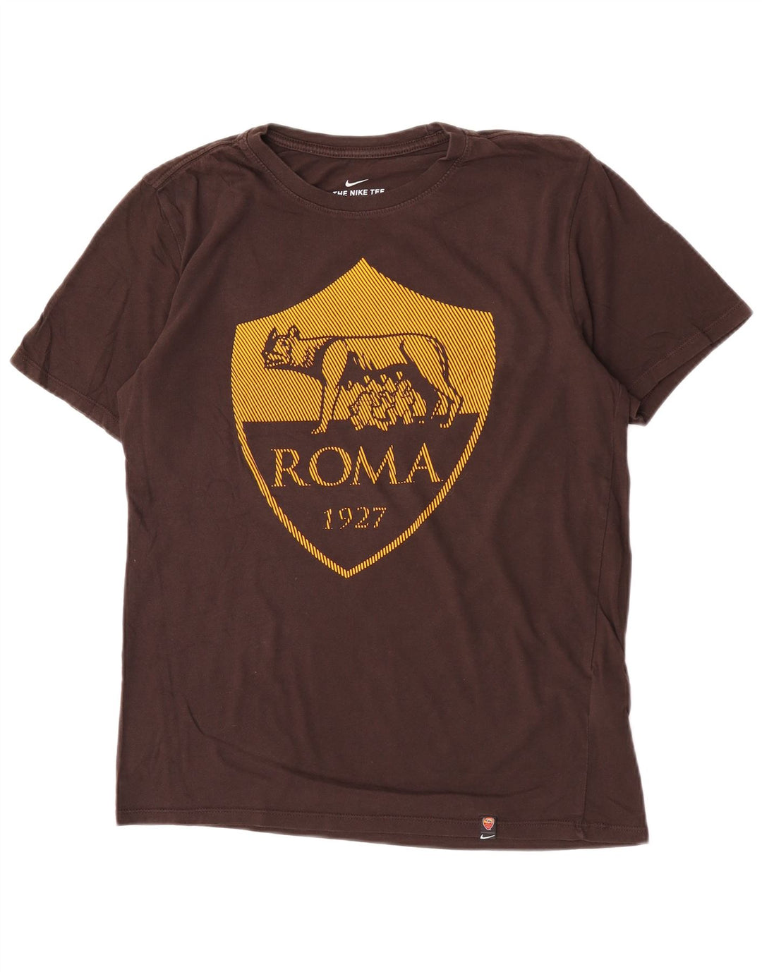 Tricou grafic Nike Roma pentru bărbați Top din bumbac maro mediu