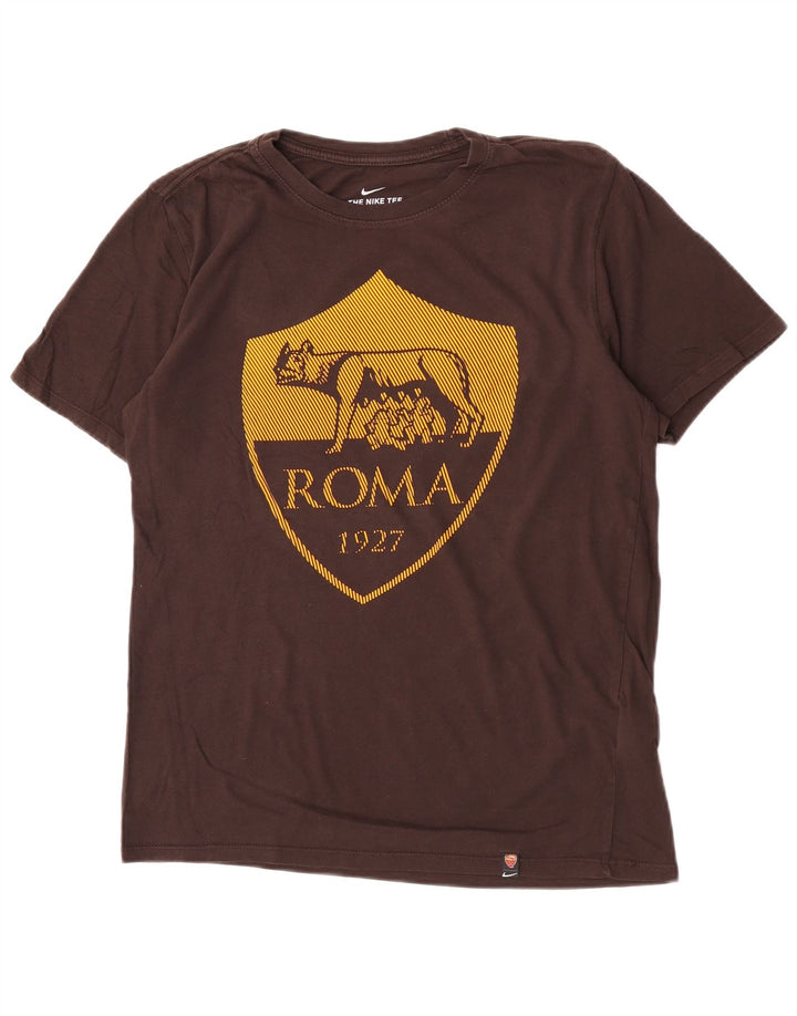 Tricou grafic Nike Roma pentru bărbați Top din bumbac maro mediu