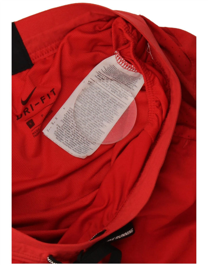 Pantaloni scurti sport Nike Dri Fit pentru femei UK 8 Poliester roșu mic