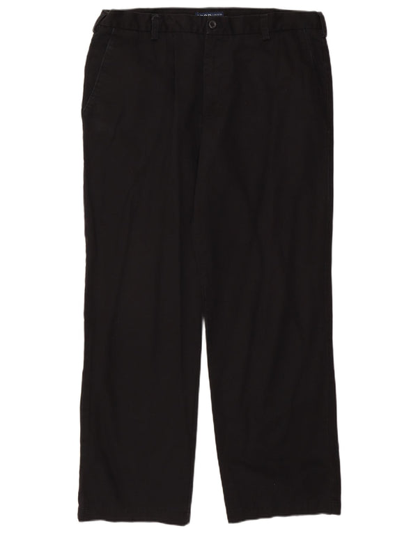 Pantaloni chino drept bărbați Izod L38 L32, bumbac negru, clasici