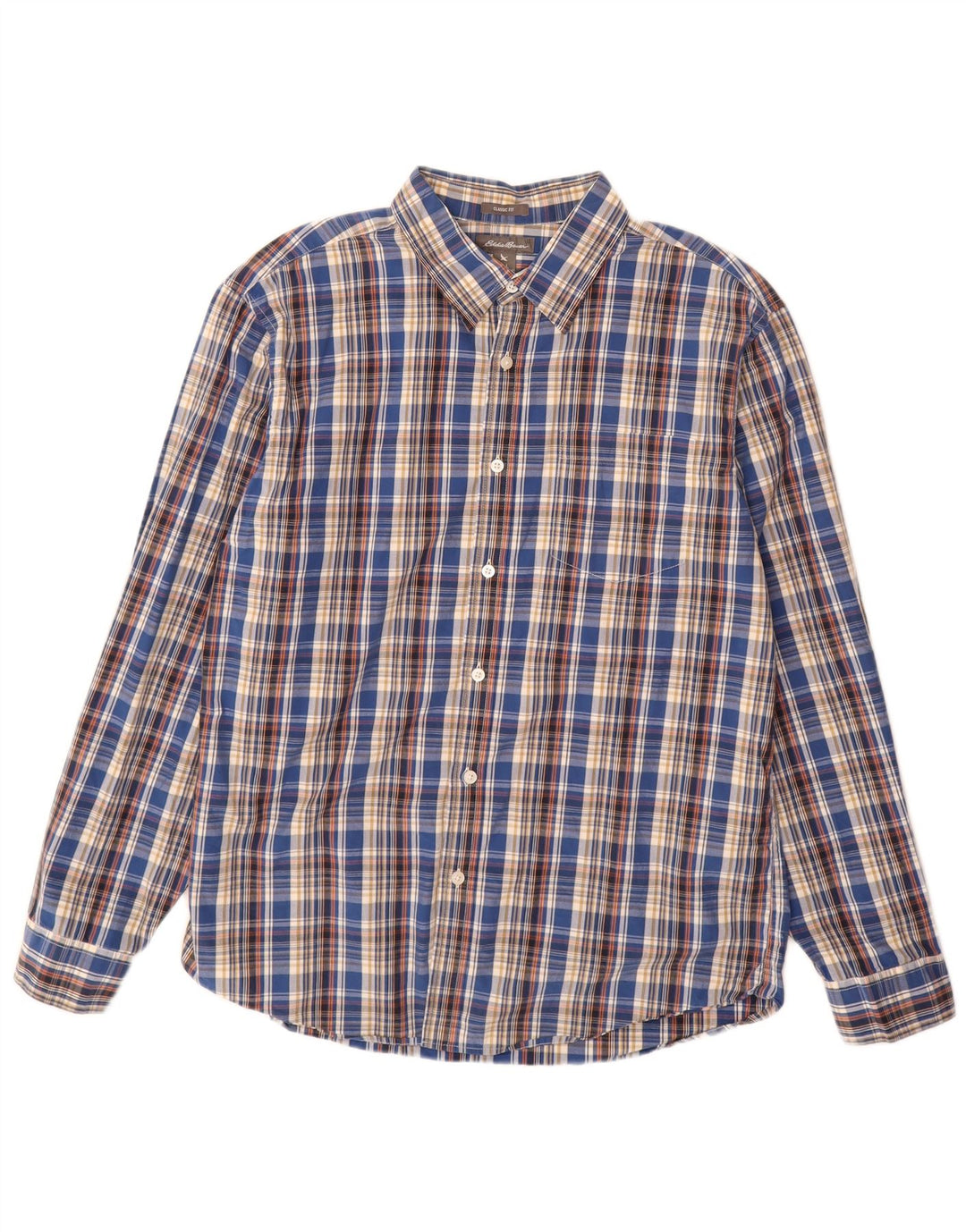 Cămașă pentru bărbați Eddie Bauer, cu tăiere clasică, mare, albastru, din bumbac