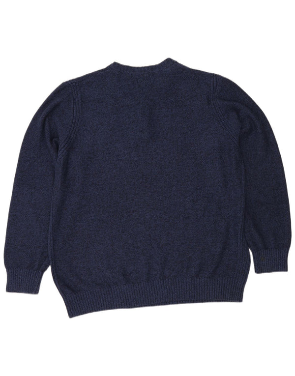 Pulover pentru bărbați L.L.Bean, cu gât cu nasturi, 2XL, bumbac cu pete albastru bleumarin