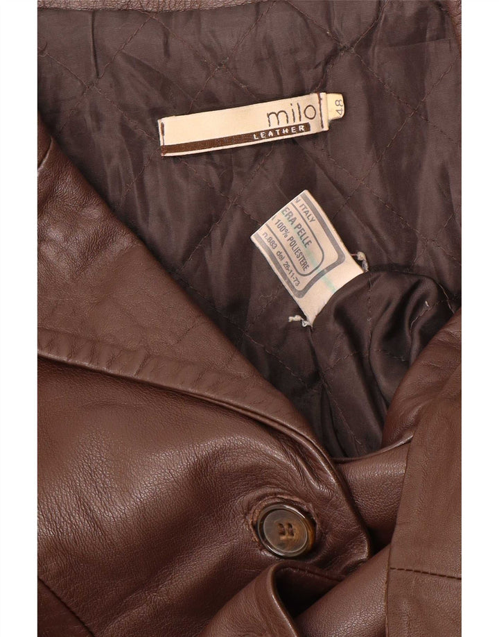 Palton din piele vintage pentru femei IT 48 XL maro