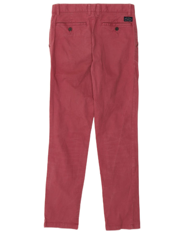 Pantaloni chino subțiri Jack Wills pentru bărbați L30 L31 bumbac roșu