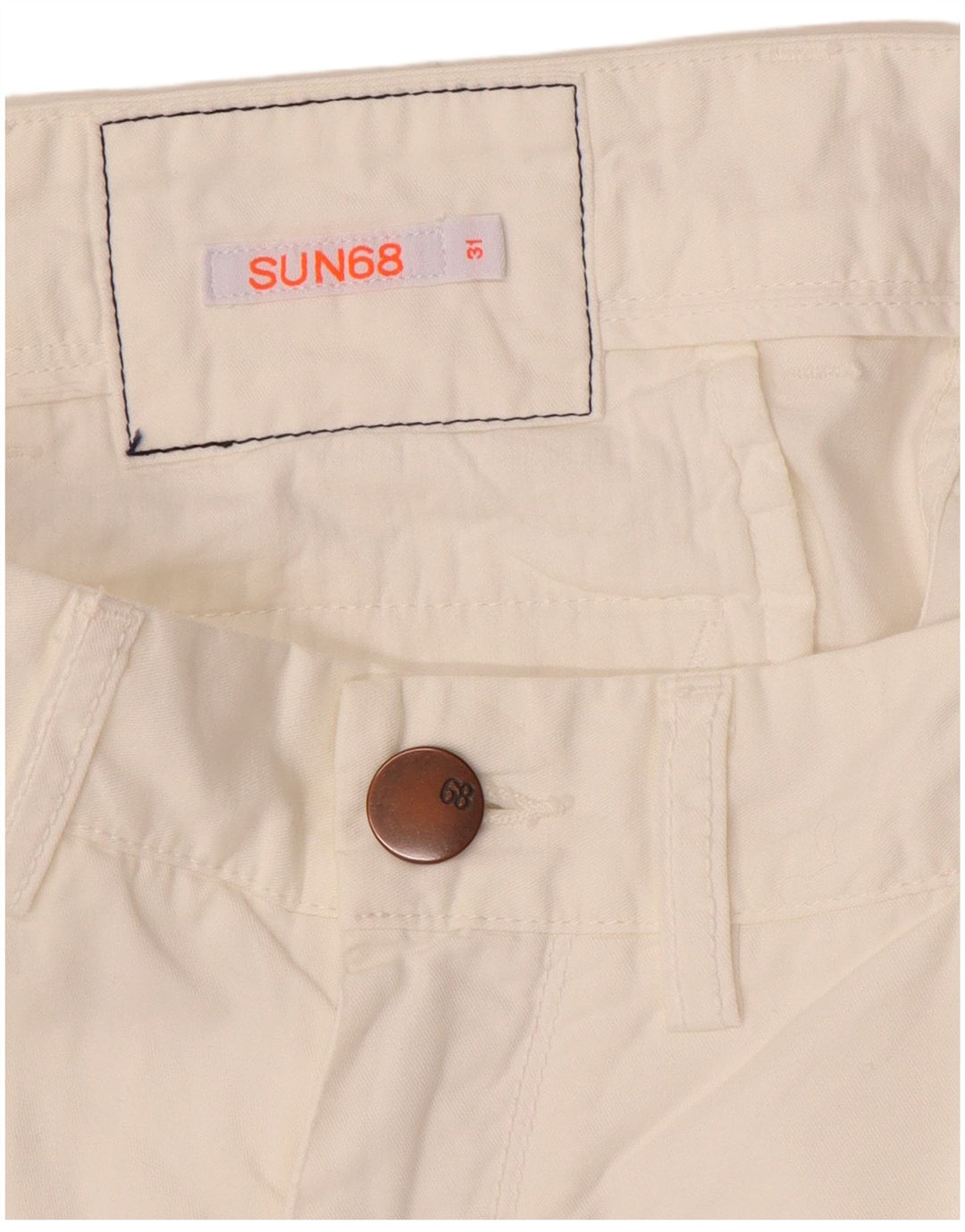 Sun68 Pantaloni scurti chino pentru femei W31 Medium White