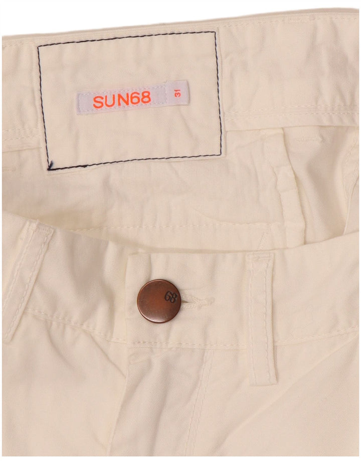 Sun68 Pantaloni scurti chino pentru femei W31 Medium White