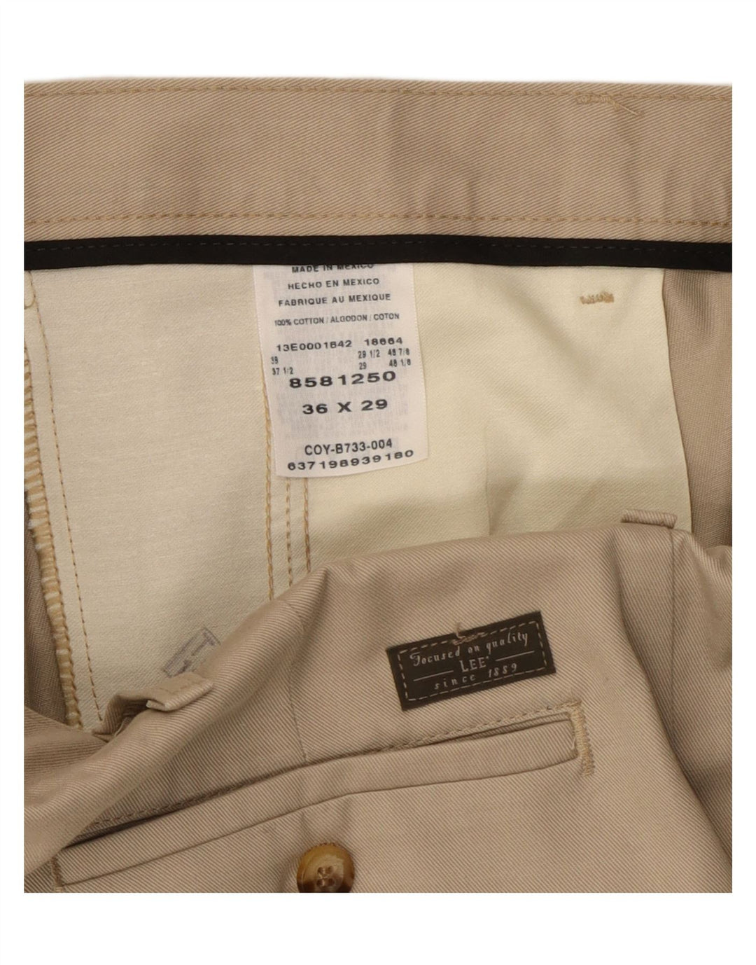 Pantaloni chino pentru bărbați LEE L36 L29 bumbac bej