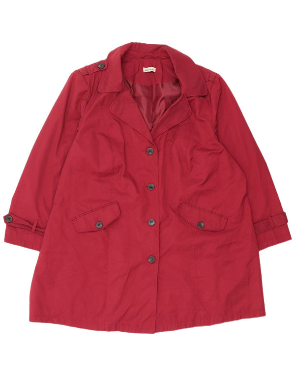 Trench supradimensionat pentru femei Marks & Spencer Autograph UK 18 XL Burgundy