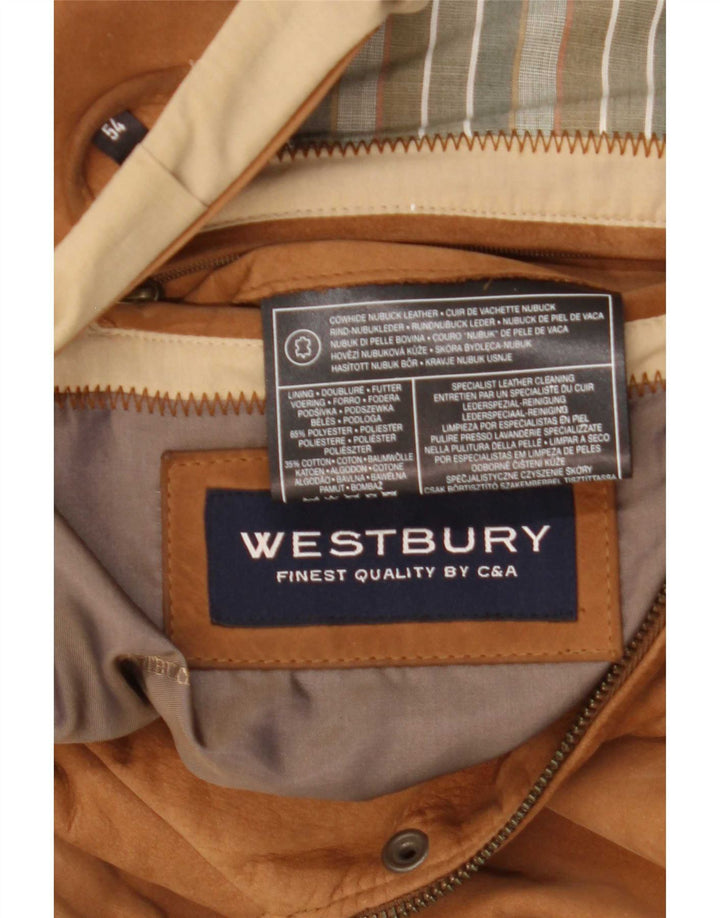WESTBURY Bomber de piele intoarsa pentru barbati IT 54 2XL din piele bej