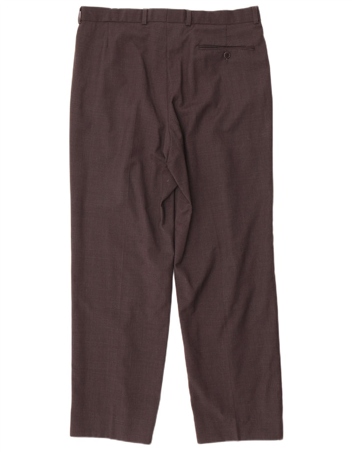 Marks & Spencer Pantaloni de costum pentru bărbați L34 L29 Lână gri