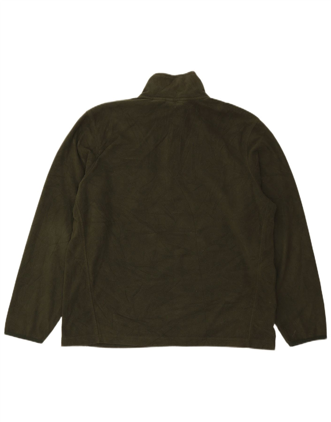 Pulover pentru bărbați Eddie Bauer, cu fermoar și gât, poliester verde mare