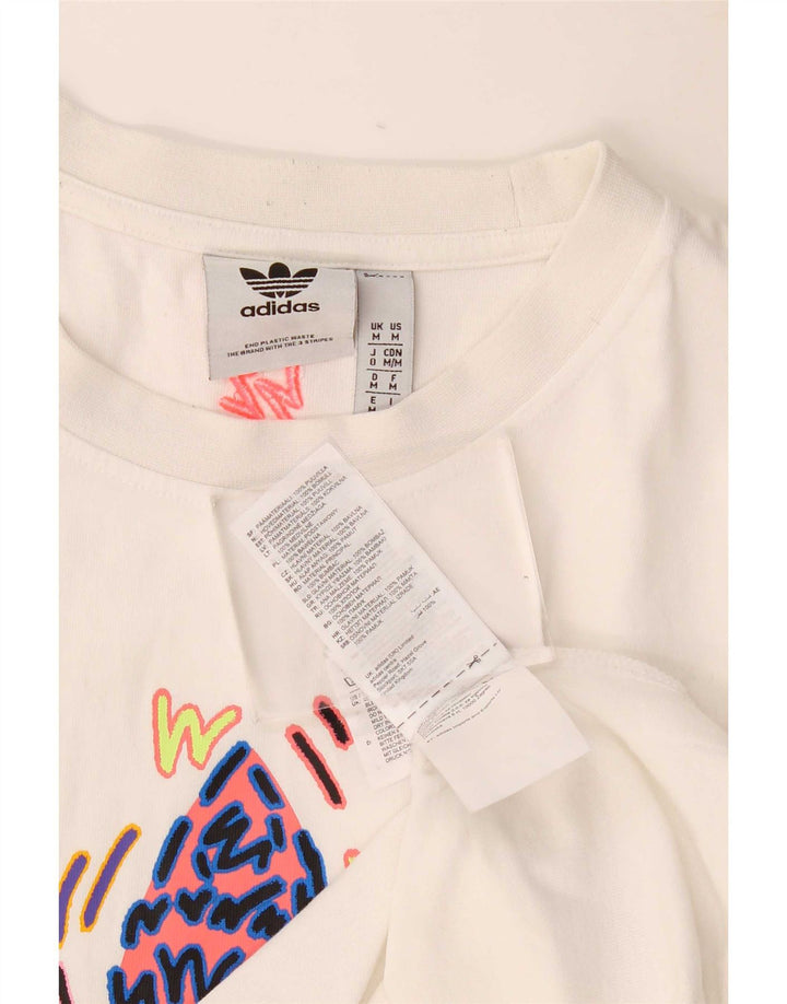 Tricou grafic pentru bărbați Adidas Top Medium White Bumbac